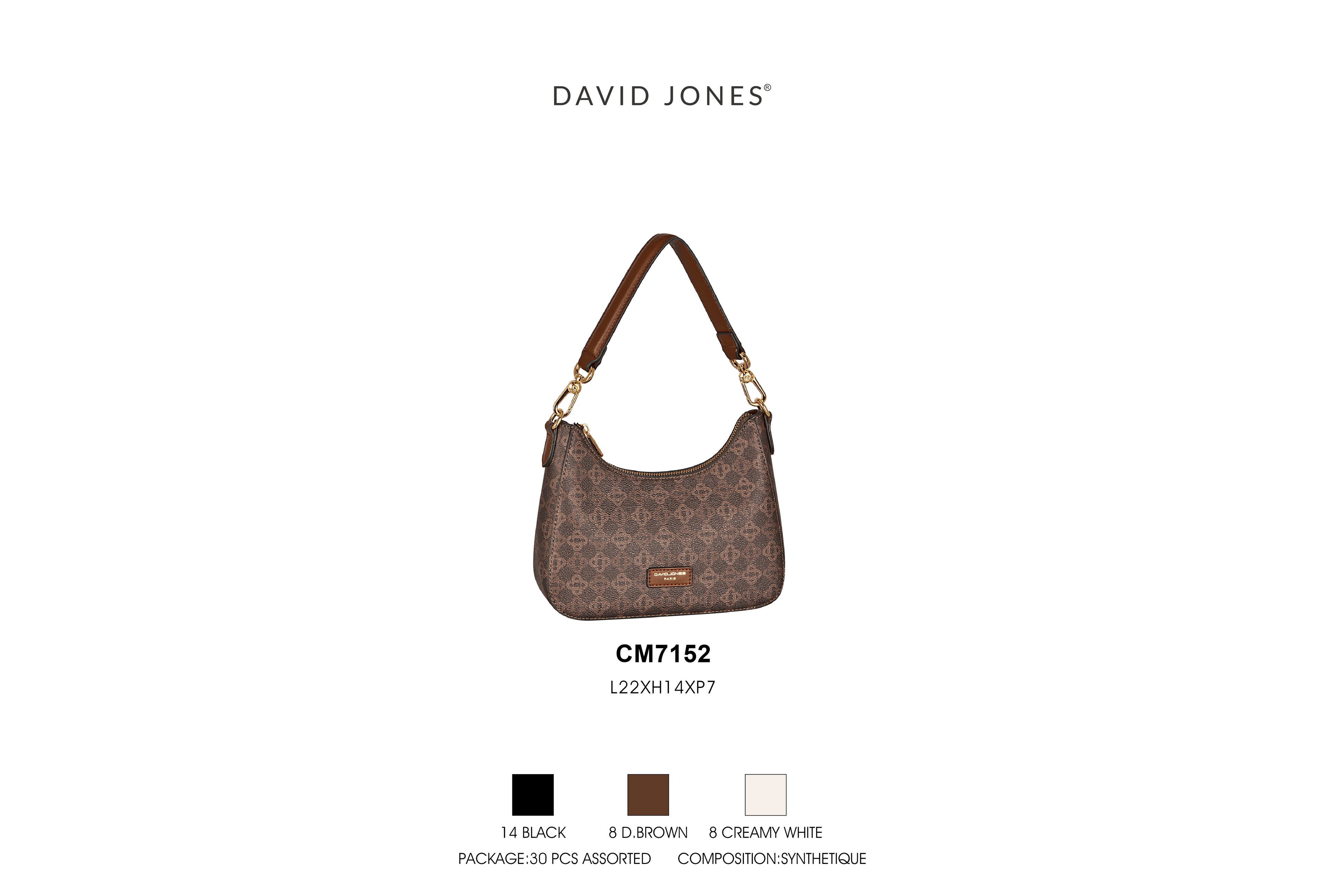 BOLSO DE HOMBRO ESTAMPADO DAVID JONES